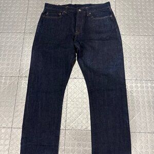 J Crew 1040 Athletic Fit Selvedge Japan Kaihara Denim Jeans 34x33 BUTTON FLY